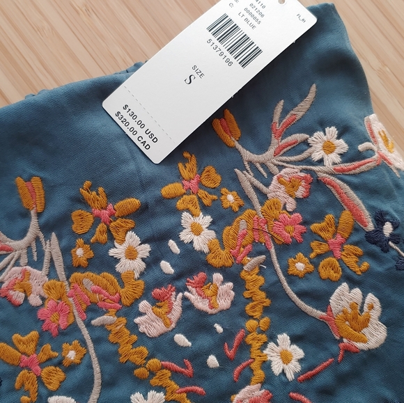 Anthropologie Hana Embroidered Peplum Cami - Picture 5 of 5